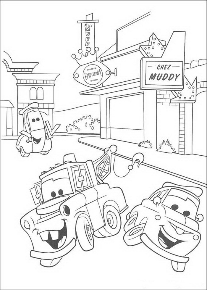  Malvorlage Cars (Pixar) Cars (Pixar) Motiv 